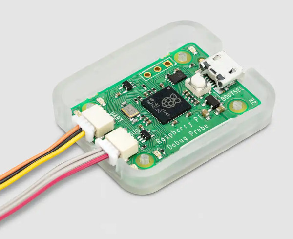 Отладочный зонд Raspberry Pi, подключённый к Pico
